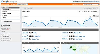 google analytics dashboard visits