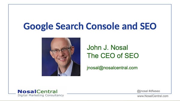 The New Google Search Console presentation
