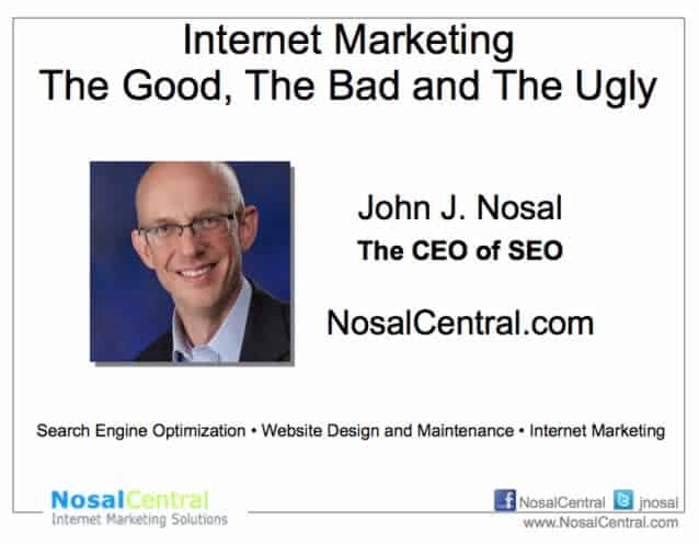 Internet Marketing presentation stack from the DFWSM Group